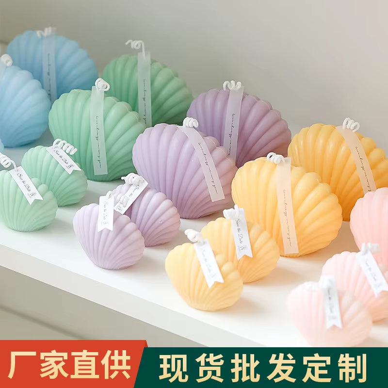 Small Shell Aromatherapy Candles DIY Handmade Wedding Aromatherapy Gifts Photography Props Birthday Candles