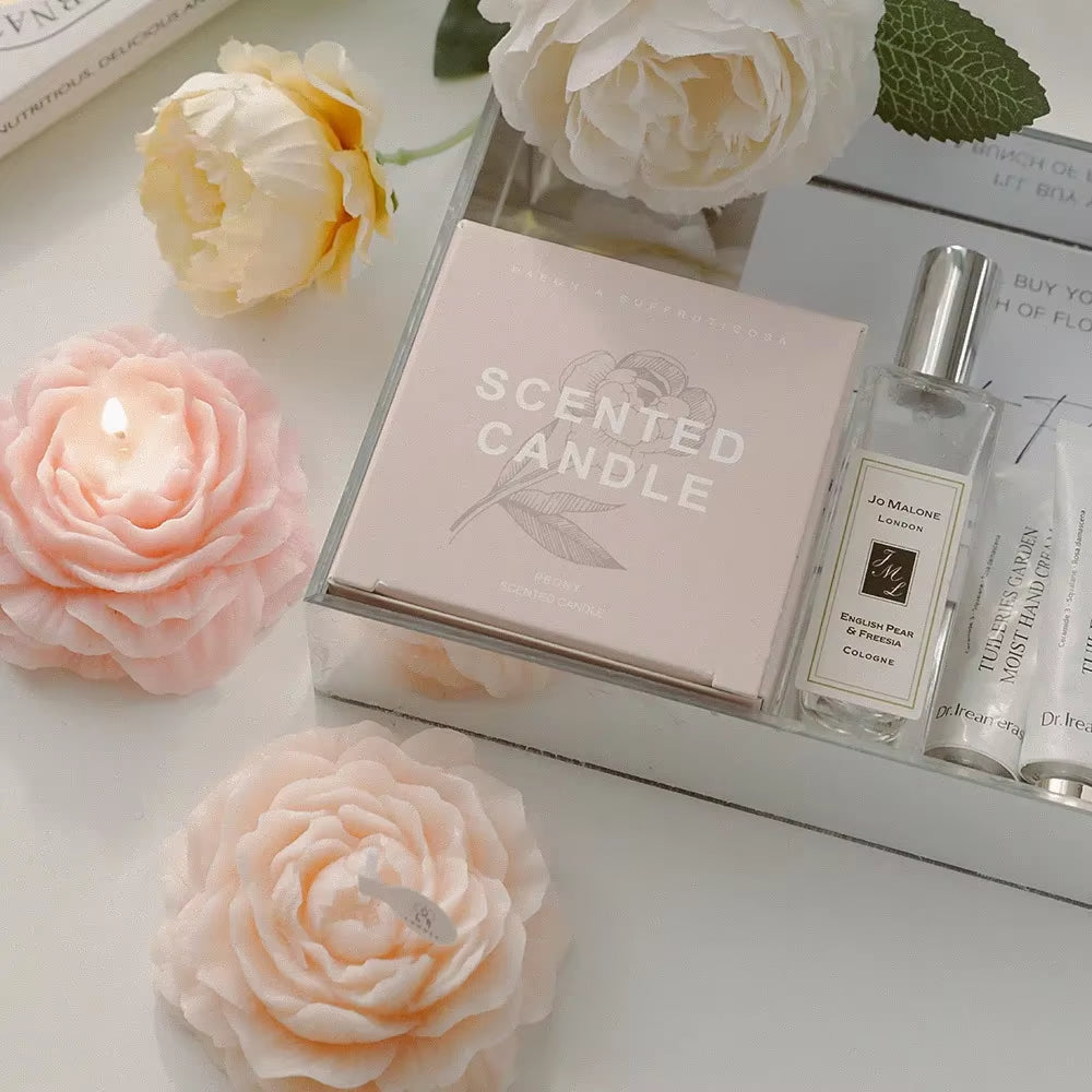 Peony Fragrant Teacher'S Day Gift Candle Fragrance Shape Small Candle