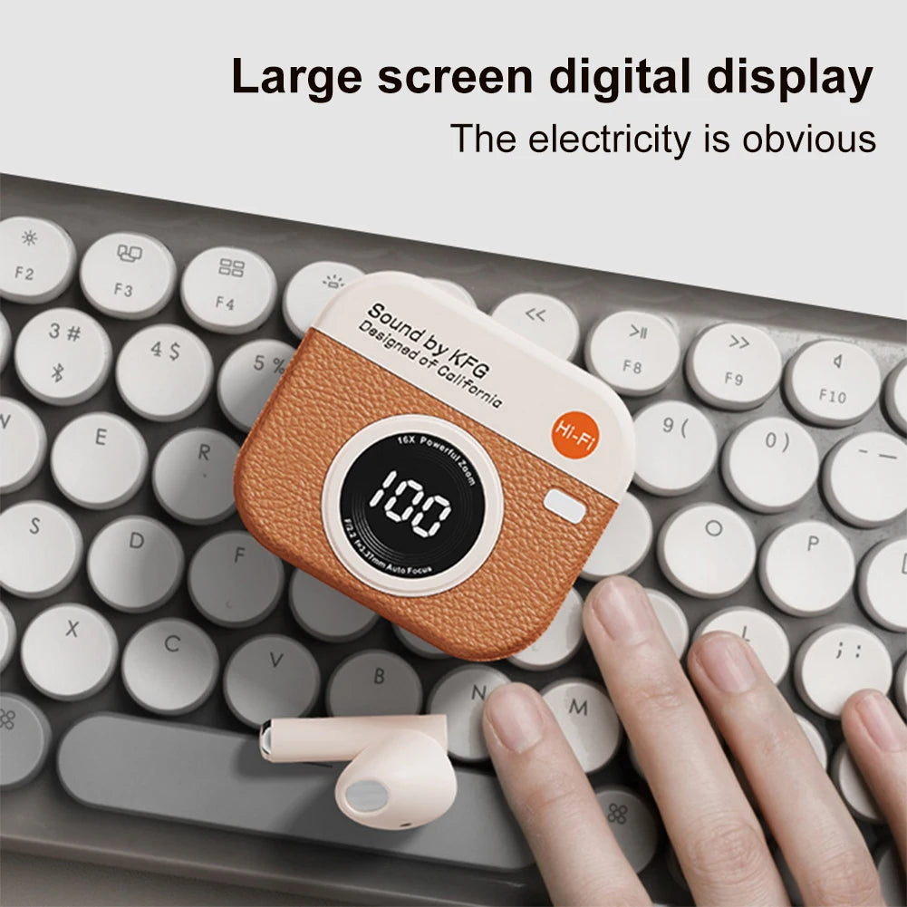 Wireless Earbuds with LED Display Charging Case Earphones BT 5.4 with Mic Headphones for Laptop Pad Phones Sports Workout