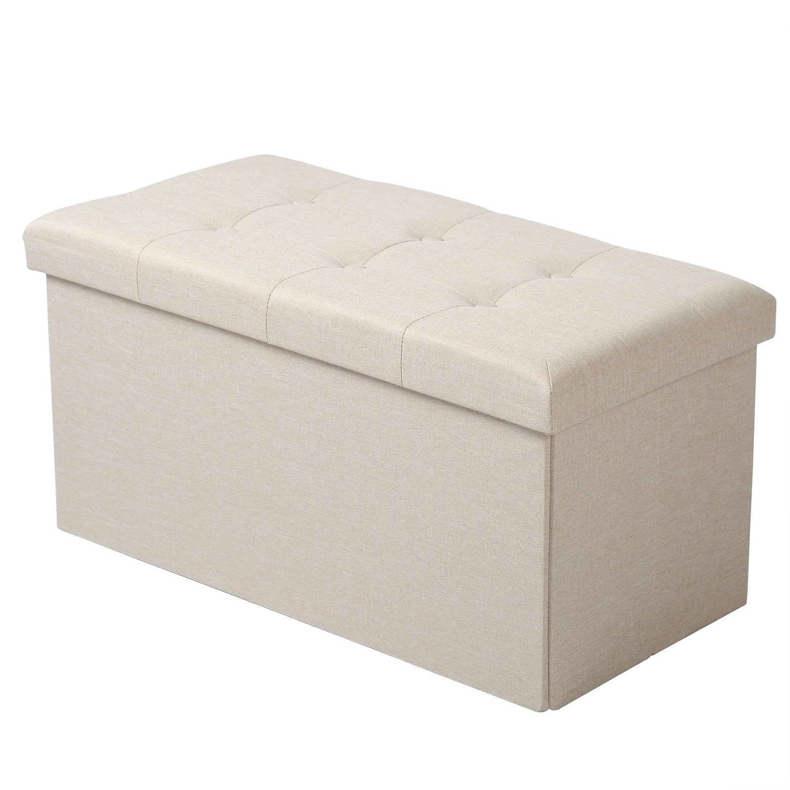 Foldable Ottoman Bench Storage Foot Stool Colorful Folding Chest Storage Cube Upholstered Seat Removable Lid Home Decor