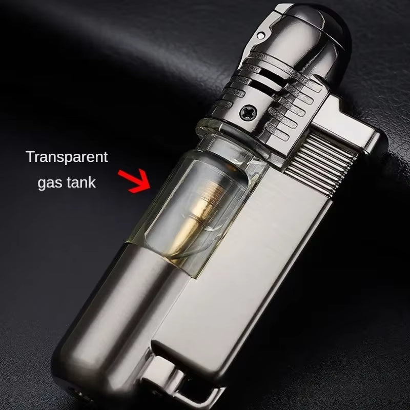 Direct Flame Jet Lighter Butane Gas Windproof Cigarette Lighter Metal Torch Cigar Lighters Smoking Accessories Men Unusual Gift