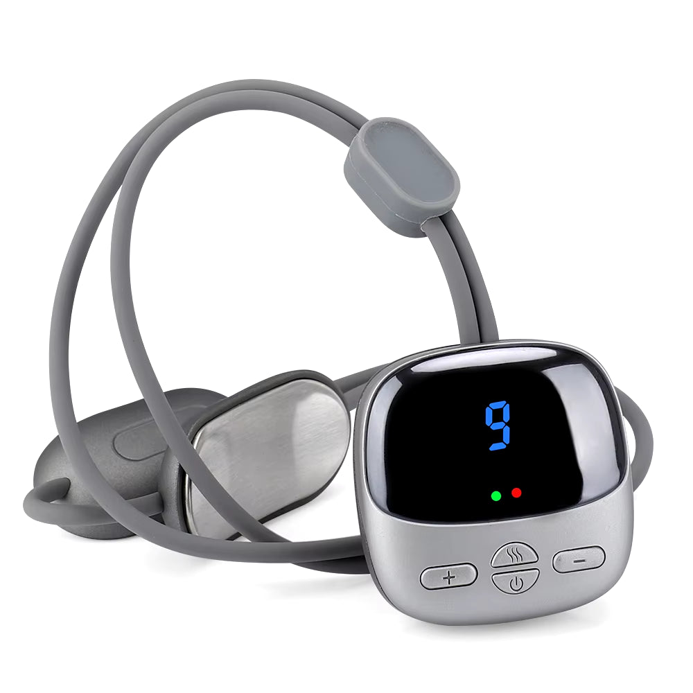 Micro-Current Cervical Spine Massager Electric Neck Massager Smart TENS+EMS Portable Hot Compress Shoulder and Neck Massager