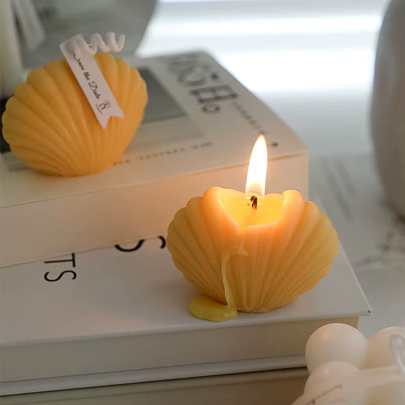 Small Shell Aromatherapy Candles DIY Handmade Wedding Aromatherapy Gifts Photography Props Birthday Candles
