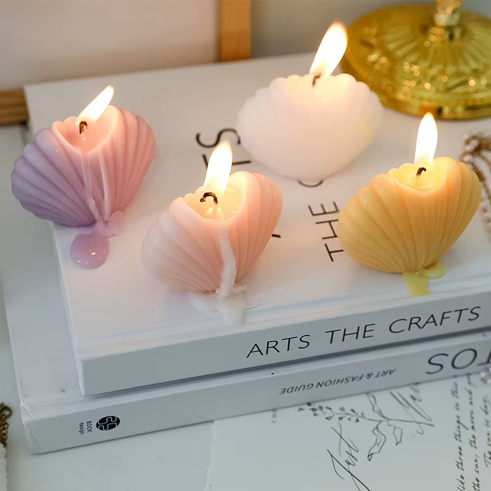 Small Shell Aromatherapy Candles DIY Handmade Wedding Aromatherapy Gifts Photography Props Birthday Candles