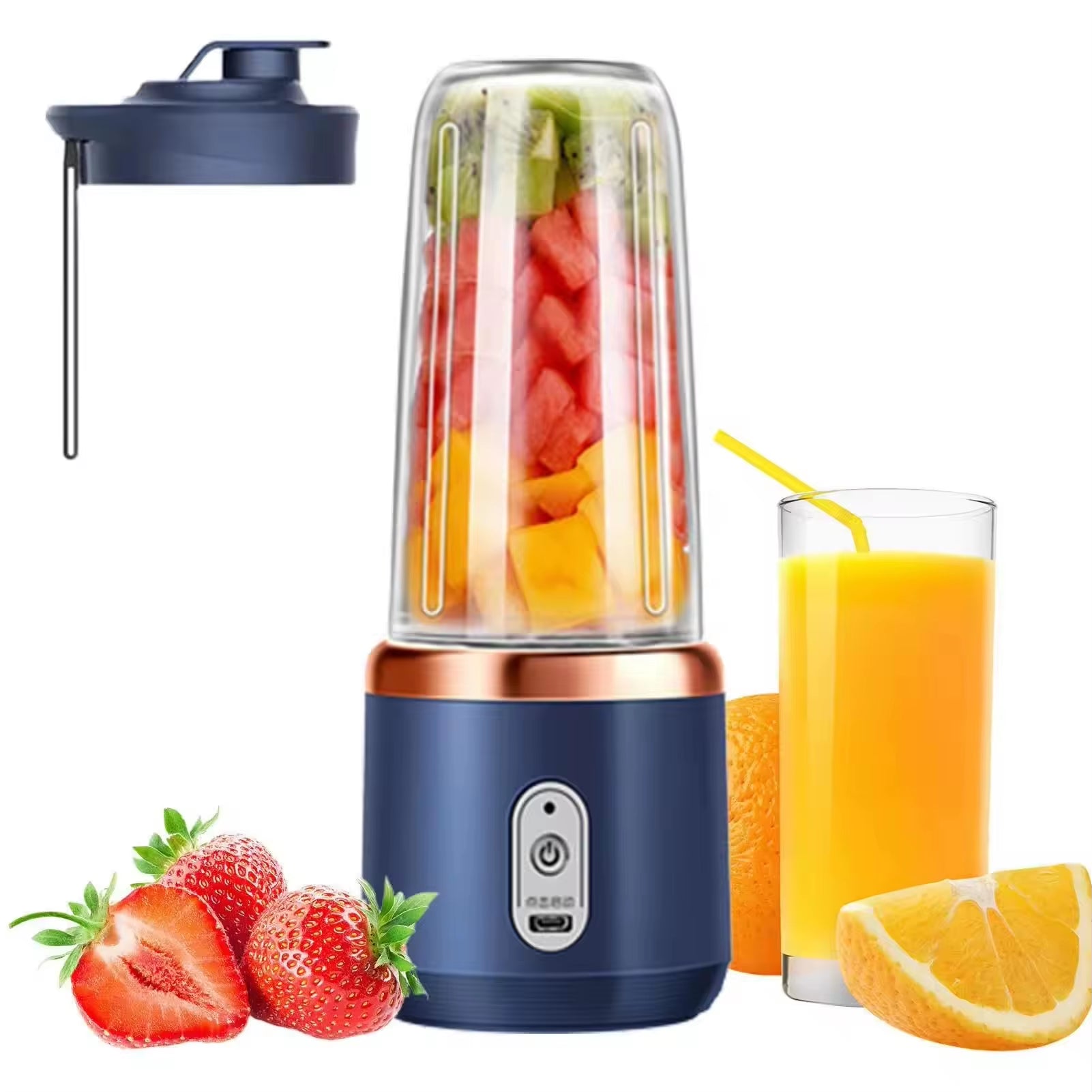 Portable Blender Bottle Multifunction Juice Blender Fresh Juice Smoothie Blender Ice Crushcup Food Processor Juicing Tool