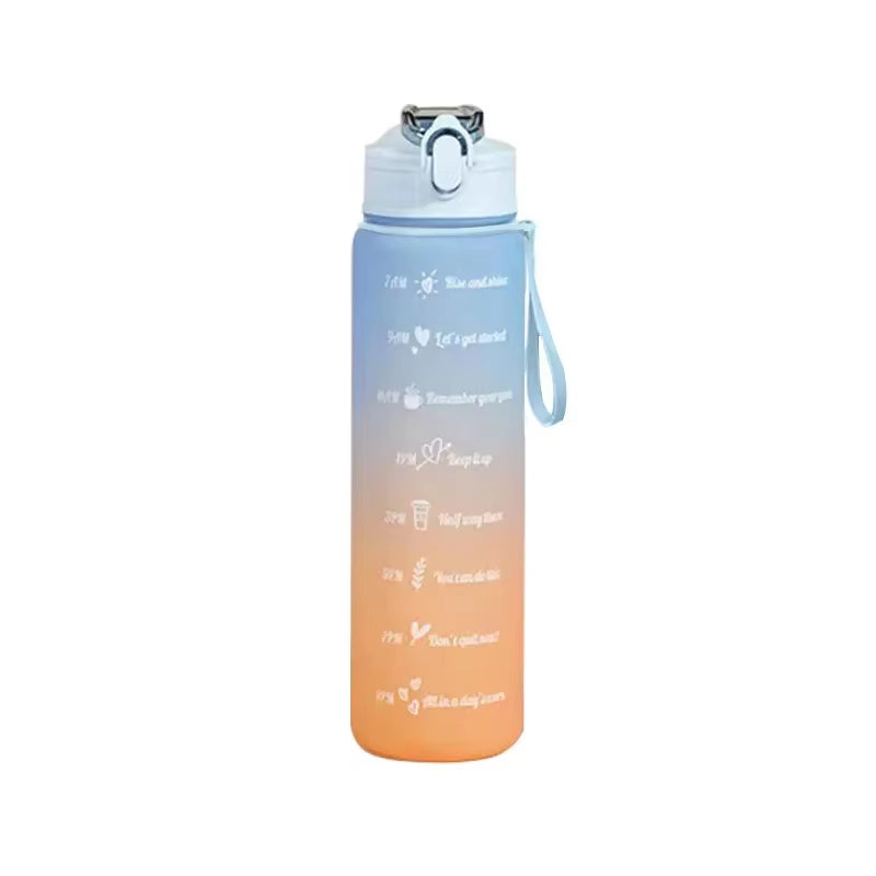 900Ml Water Bottle Motivational Sport Water Bottle Leakproof Drinking Bottles Outdoor Sports Travel Kettle Drinking Water Bottle