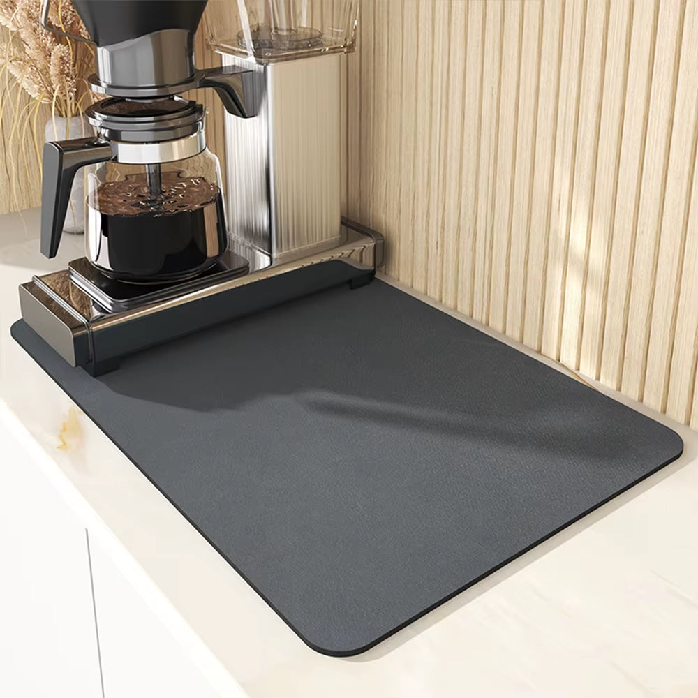 Super Absorbent Dish Drying Mat Hide Stain Rubber Coffee Mat Tableware Kitchen Quick Dry Cup Mat Non-Slip Table Mat 30X40Cm