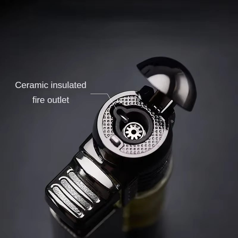 Direct Flame Jet Lighter Butane Gas Windproof Cigarette Lighter Metal Torch Cigar Lighters Smoking Accessories Men Unusual Gift