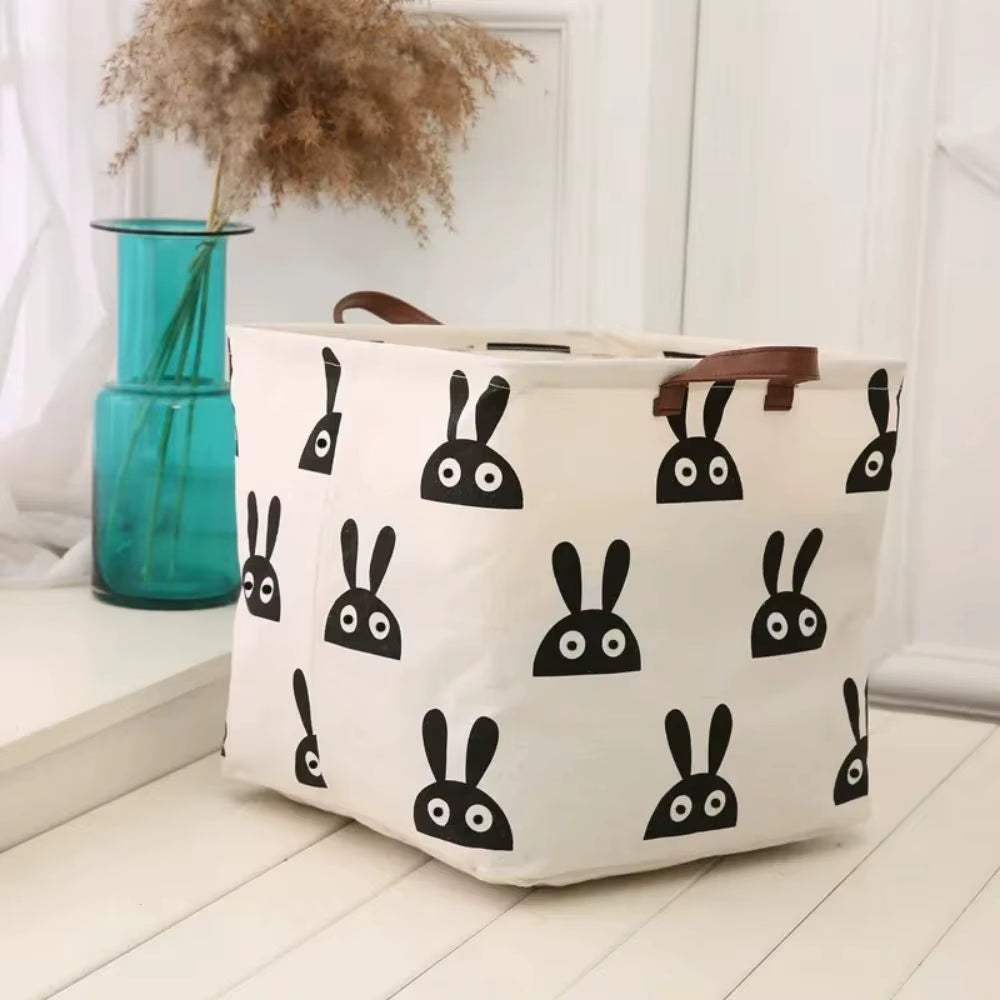 "Laundry Basket Cotton and Linen Dirty Clothes Laundry Basket Foldable Laundry Basket Storage Household Sundries Storage Basket