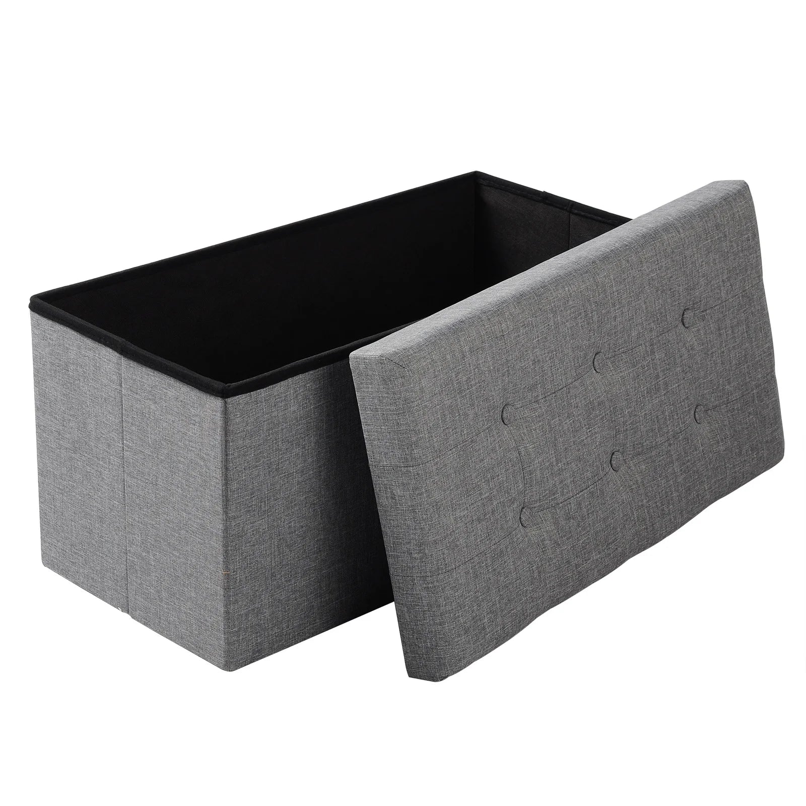 Foldable Ottoman Bench Storage Foot Stool Colorful Folding Chest Storage Cube Upholstered Seat Removable Lid Home Decor