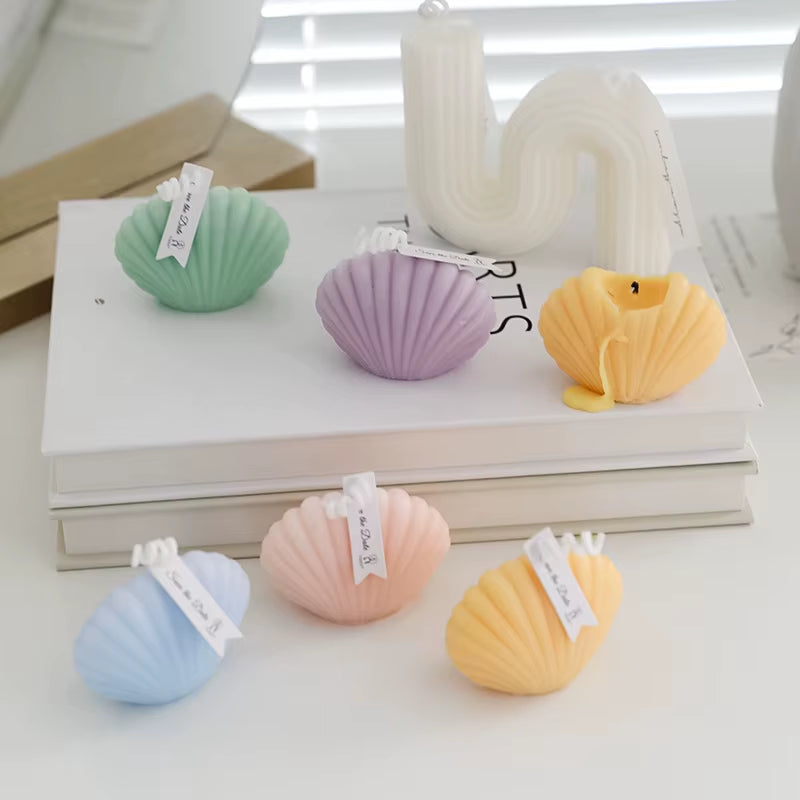 Small Shell Aromatherapy Candles DIY Handmade Wedding Aromatherapy Gifts Photography Props Birthday Candles