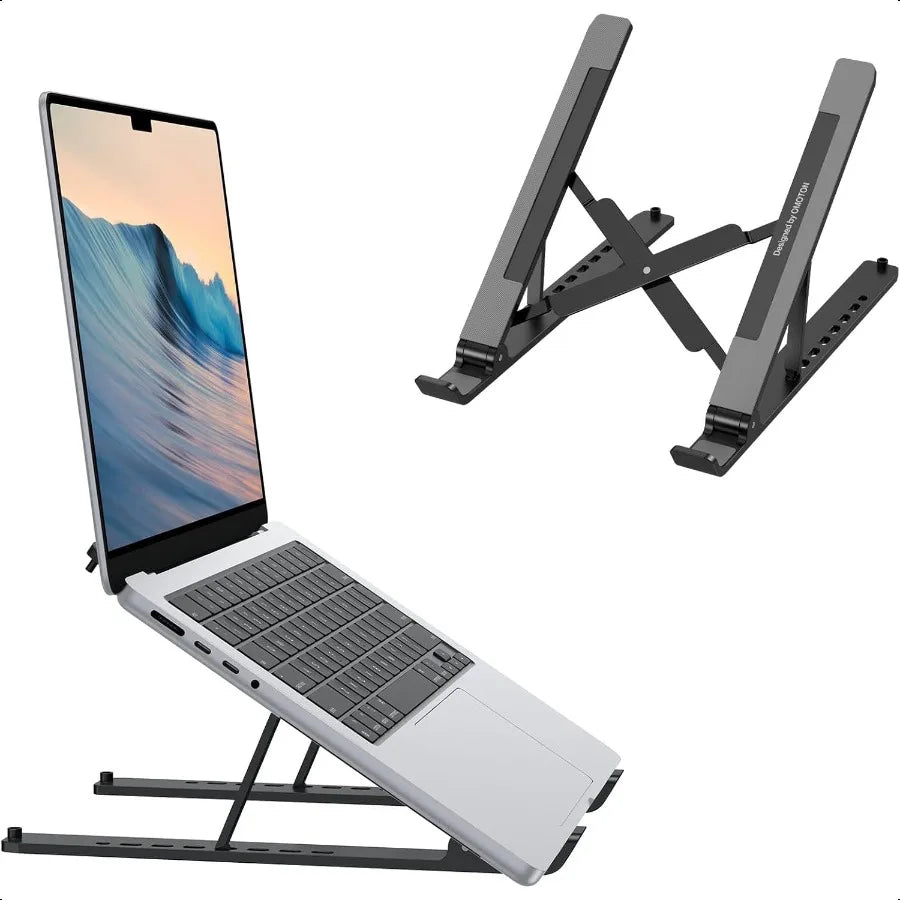 Portable Laptop Stand OMOTON Laptop Stand for Desk Ergonomic 7Levels Angles Adjustable Computer Stand ABS Laptop Riser Holder C