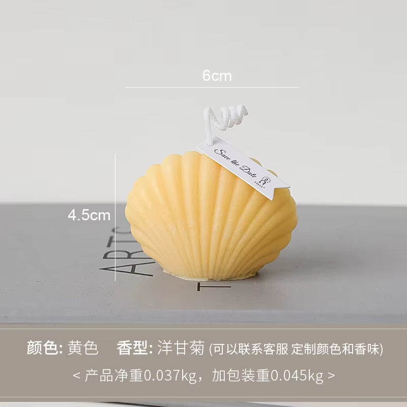 Small Shell Aromatherapy Candles DIY Handmade Wedding Aromatherapy Gifts Photography Props Birthday Candles