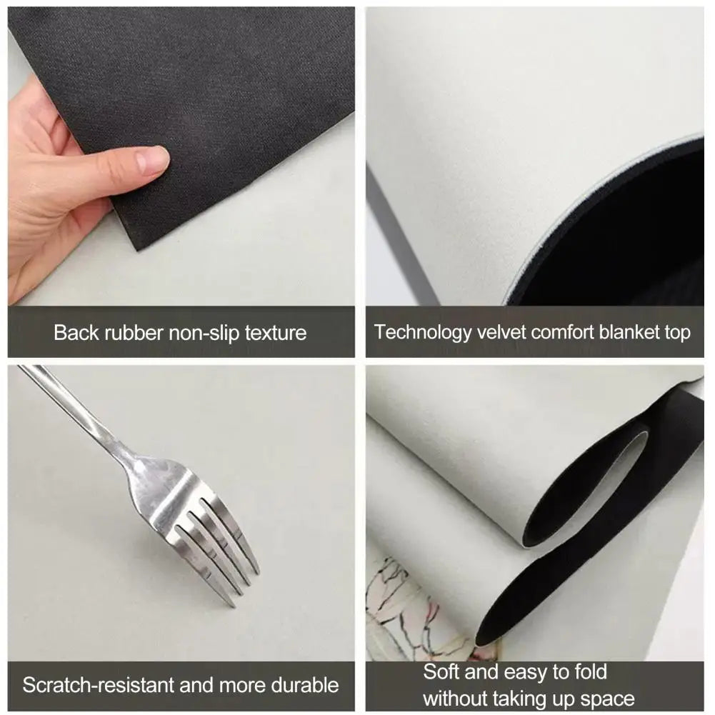 Stone Bath Mat Textured Surface Bath Mat Quick-Drying Diatom Mud Bathroom Floor Mat with Anti-Slip Bottom Kitchen Carpet Decor