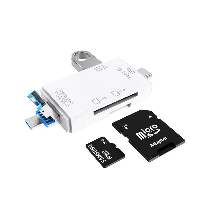 6 in 1 Multifunction Card Reader Computer Mobile OTG Converter TF SD Conversion Camera USB3.0 Typec High Speed Transfer Adapter