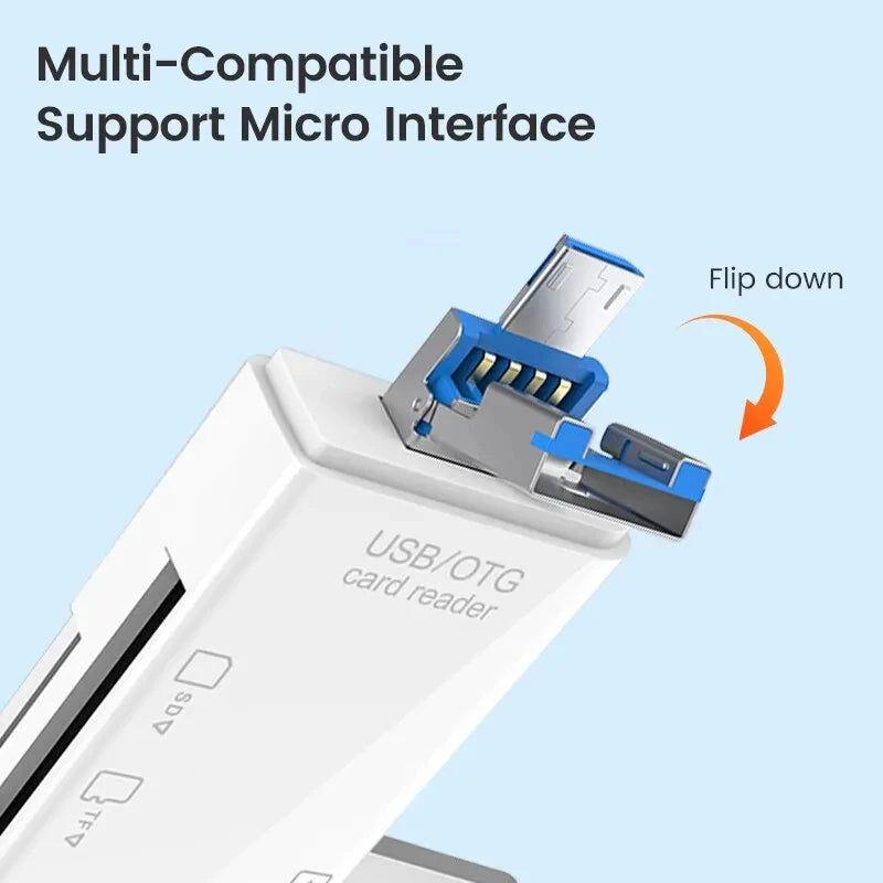 6 in 1 Multifunction Card Reader Computer Mobile OTG Converter TF SD Conversion Camera USB3.0 Typec High Speed Transfer Adapter