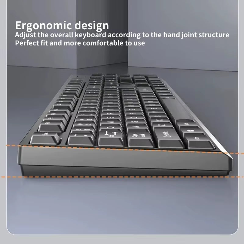 2.4G Wireless Keyboard and Mouse Combo Computer Keyboard with Mouse Plug and Play Keyboard Mouse for Laptop Business Office