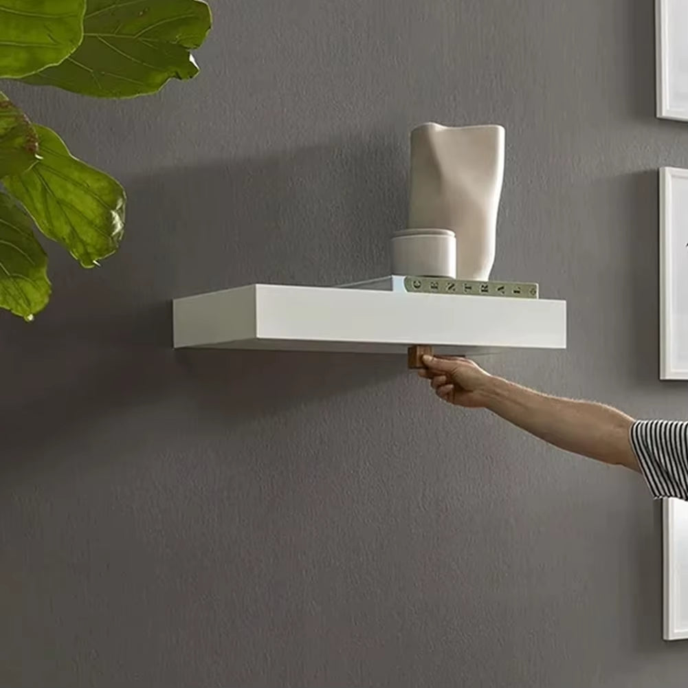 Wood Floating Wall Shelves Magic Flap Hidden Shelf with Secret Compartment Wall-Mounted Storage Wood Furniture Storage Box