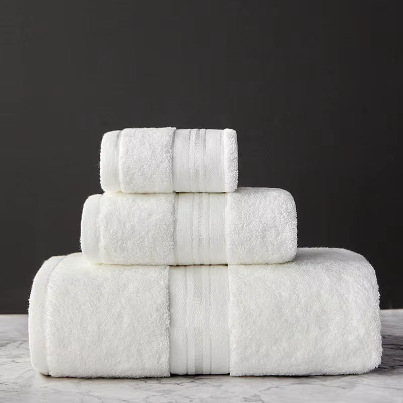New Egyptian Cotton Bath Towel Set High-Quality Solid Color Thicken Bathroom Towel Set Soft Comfortable