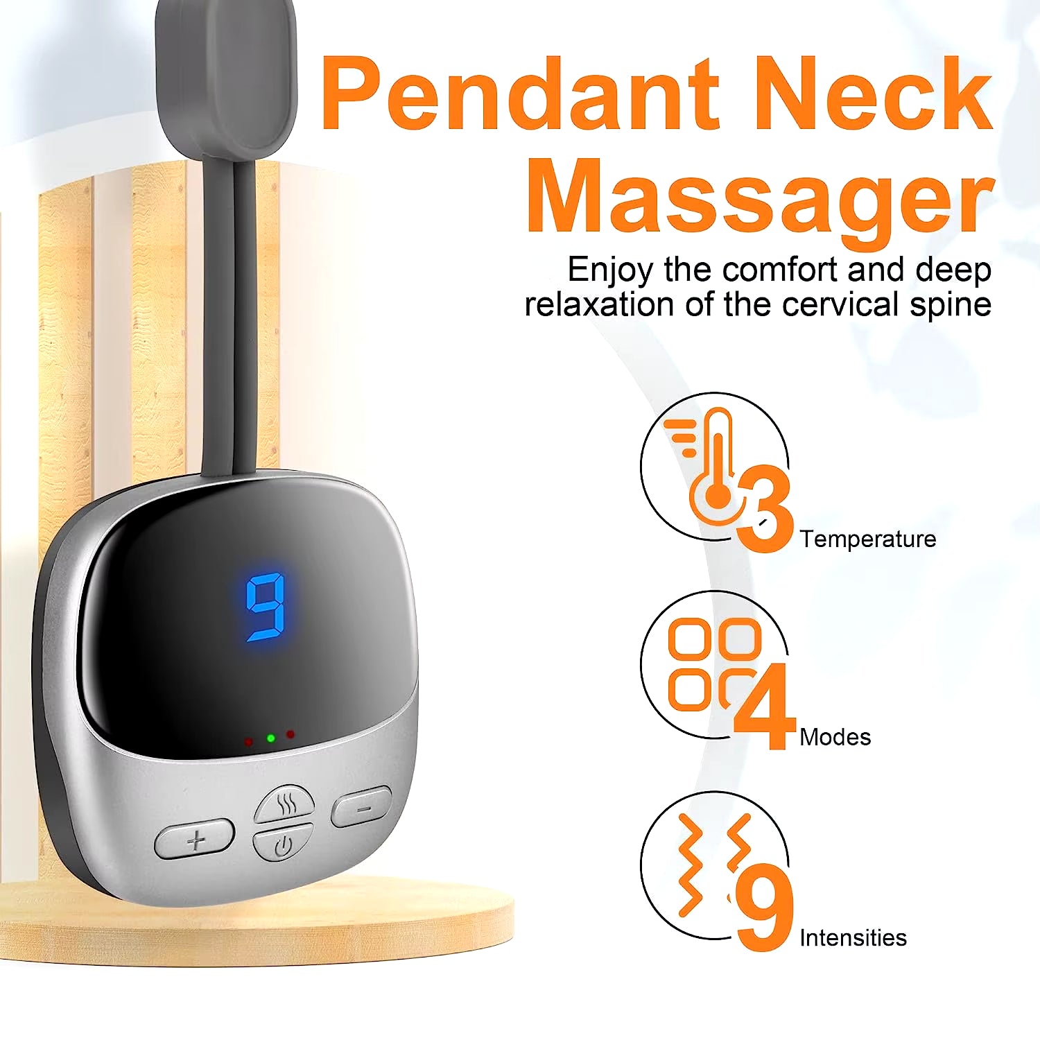 Micro-Current Cervical Spine Massager Electric Neck Massager Smart TENS+EMS Portable Hot Compress Shoulder and Neck Massager