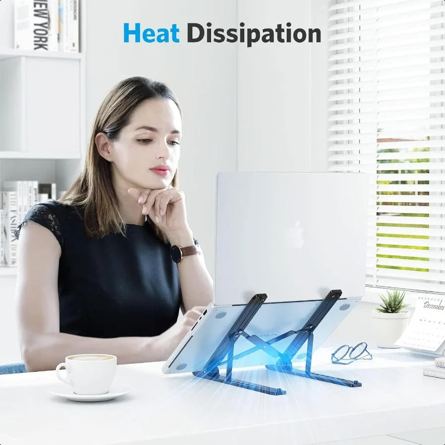 Portable Laptop Stand OMOTON Laptop Stand for Desk Ergonomic 7Levels Angles Adjustable Computer Stand ABS Laptop Riser Holder C