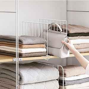 Shelf Divider for Wardrobe & Closet – Heavy Duty Iron (White | Pack of 2, 3 & 5)