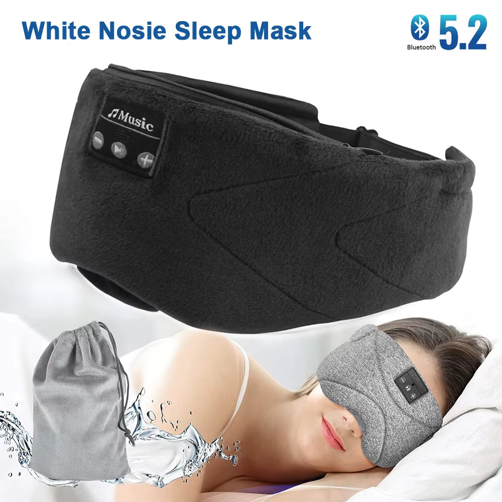 5.2 Bluetooth Headset Sleep Mask 24 White Noise Shading Light Ice Feeling Ultra-Thin Lining Sleep Mask Noise Reduction