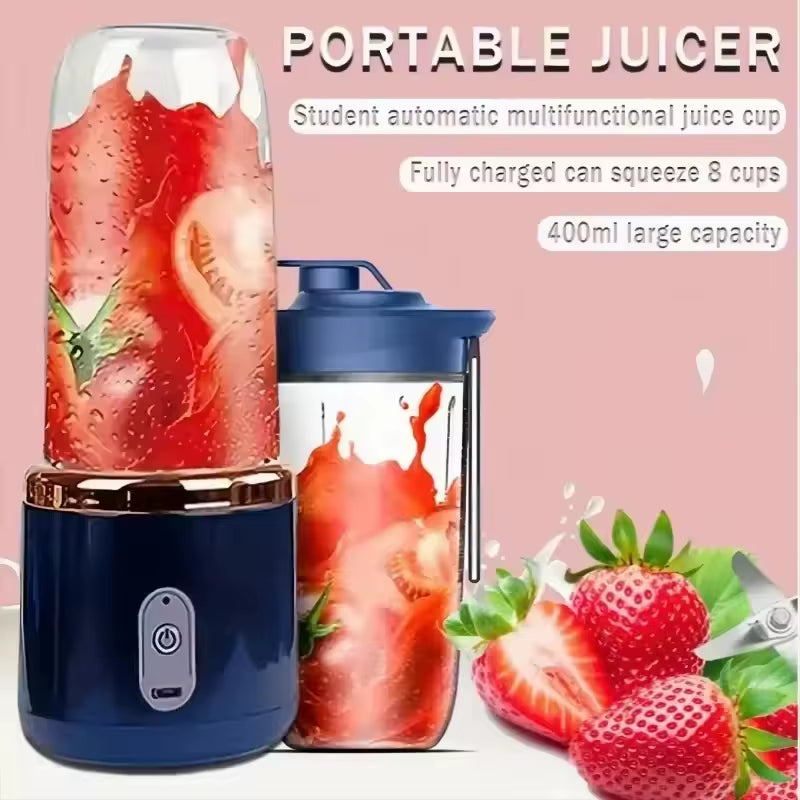 Portable Blender Bottle Multifunction Juice Blender Fresh Juice Smoothie Blender Ice Crushcup Food Processor Juicing Tool