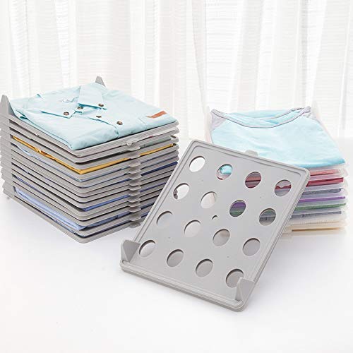 Foldable Shirt & Clothes Organizer Tray for Wardrobe – Grey (Pack of 5 / 10 / 20 / 30)