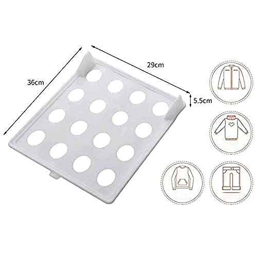 Foldable Shirt & Clothes Organizer Tray for Wardrobe – Grey (Pack of 5 / 10 / 20 / 30)