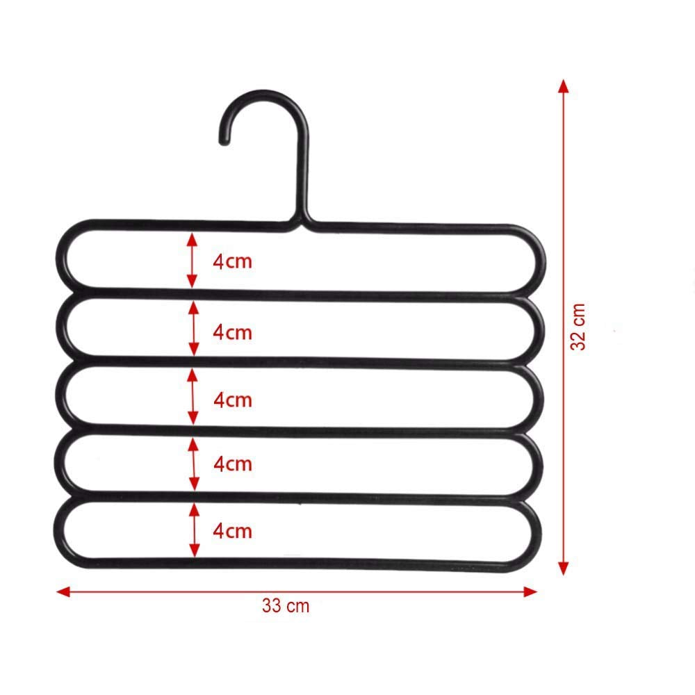 Plastic 5-Layer Space Saving Hanger – Wardrobe Organizer  (Set of 6 | 12 | 18)