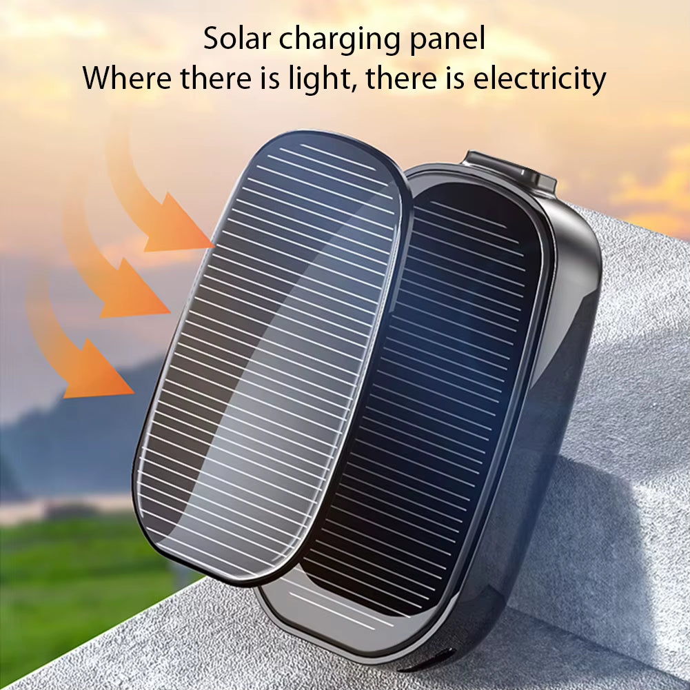 Solar Power Keychain Phone Charger 1200Mah Portable Type-C Wireless Power Bank for Iphone Samsung Huawei Emergency Battery Pack