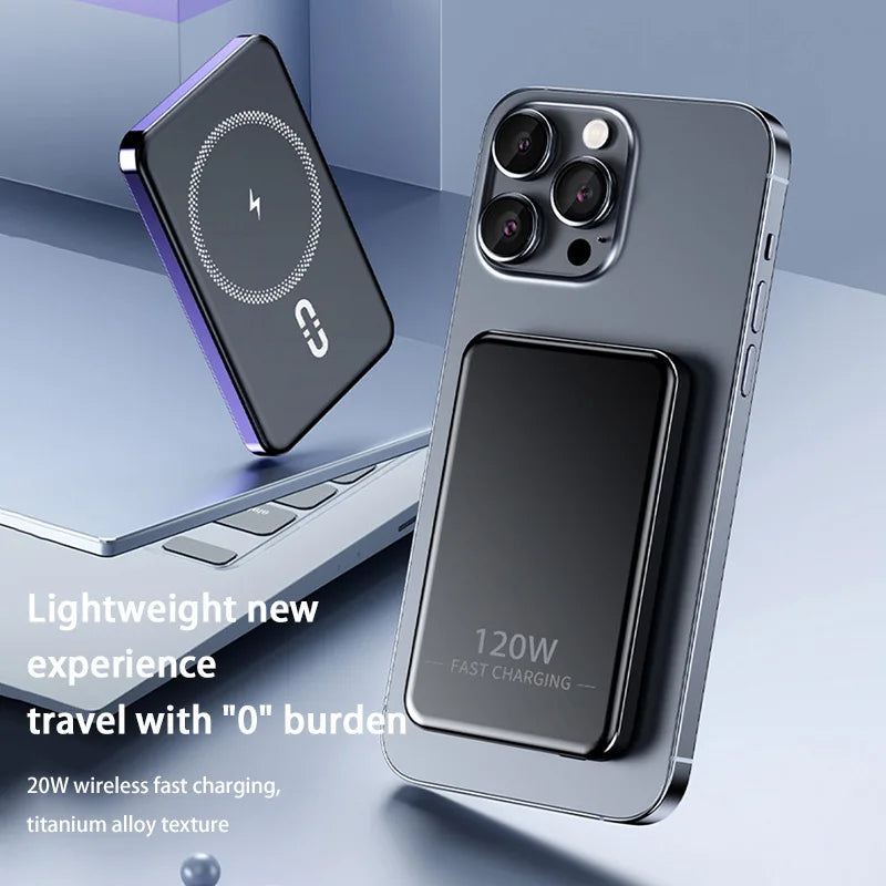 Xiaomi 50000Mah Power Bank Magsafe Mobile Power Wireless Power Bank Wireless Magnetic Charging Suitable for Iphone Samsung