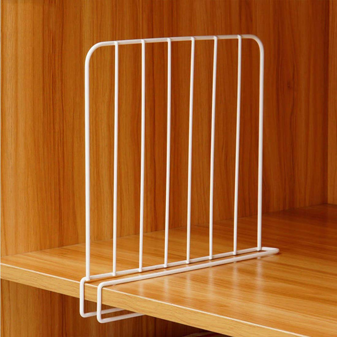 Shelf Divider for Wardrobe & Closet – Heavy Duty Iron (White | Pack of 2, 3 & 5)