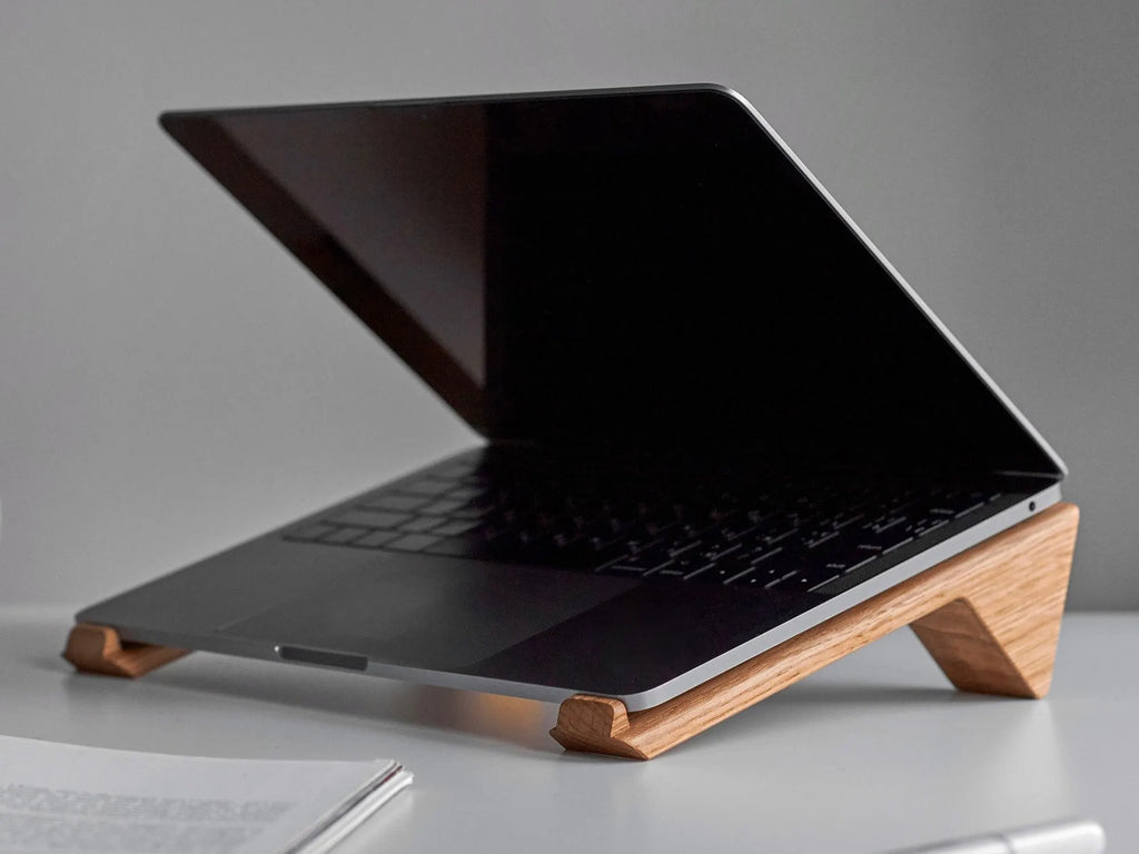 Wooden Laptop Riser for Desk, Wood Laptop Stand, Macbook Stand, Laptop Holder Desk, Macbook Riser