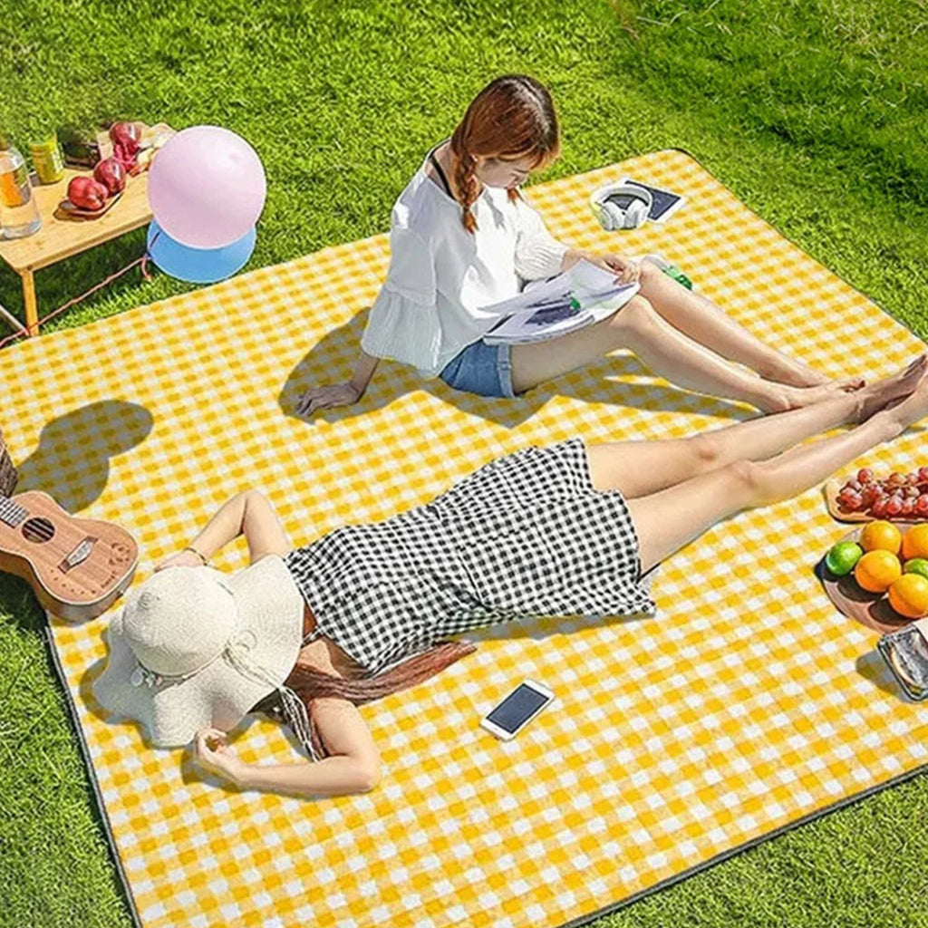 200X150Cm Large Picnic Blanket Foldable Portable Picnic Mat Thicken Waterproof Beach Blanket Outdoor Camping Mat Sleeping Pads