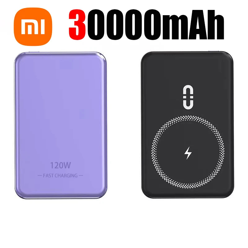 Xiaomi 50000Mah Power Bank Magsafe Mobile Power Wireless Power Bank Wireless Magnetic Charging Suitable for Iphone Samsung