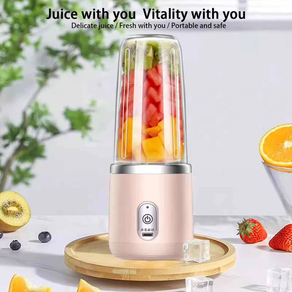 Portable Blender Bottle Multifunction Juice Blender Fresh Juice Smoothie Blender Ice Crushcup Food Processor Juicing Tool