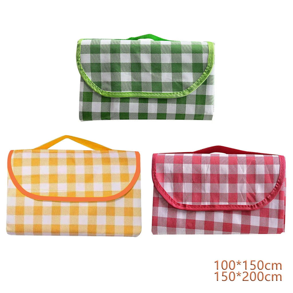 200X150Cm Large Picnic Blanket Foldable Portable Picnic Mat Thicken Waterproof Beach Blanket Outdoor Camping Mat Sleeping Pads