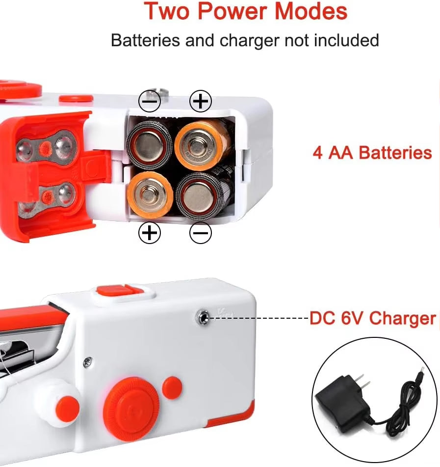 Portable Mini Electric Sewing Machine Handheld Sewing Machine with Bobbin for Needlework Handwork Home Travel Sewing Accessories