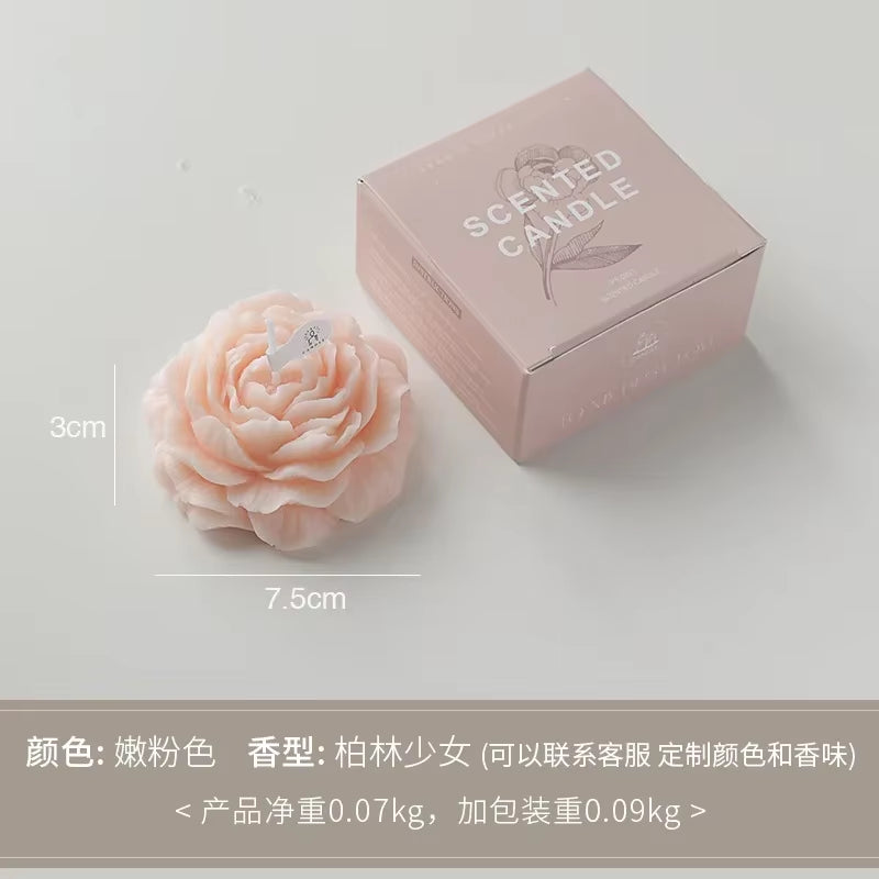 Peony Fragrant Teacher'S Day Gift Candle Fragrance Shape Small Candle