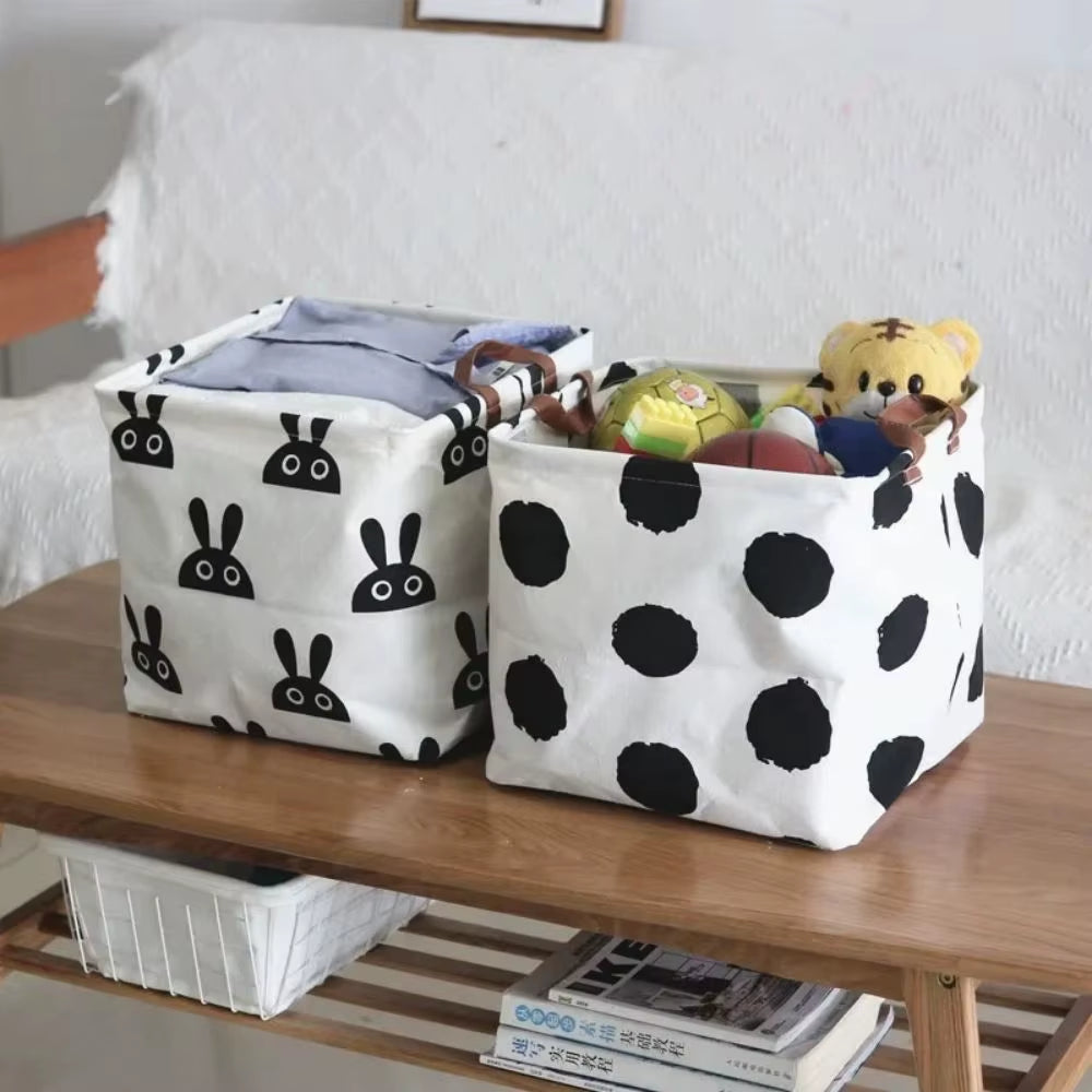 "Laundry Basket Cotton and Linen Dirty Clothes Laundry Basket Foldable Laundry Basket Storage Household Sundries Storage Basket