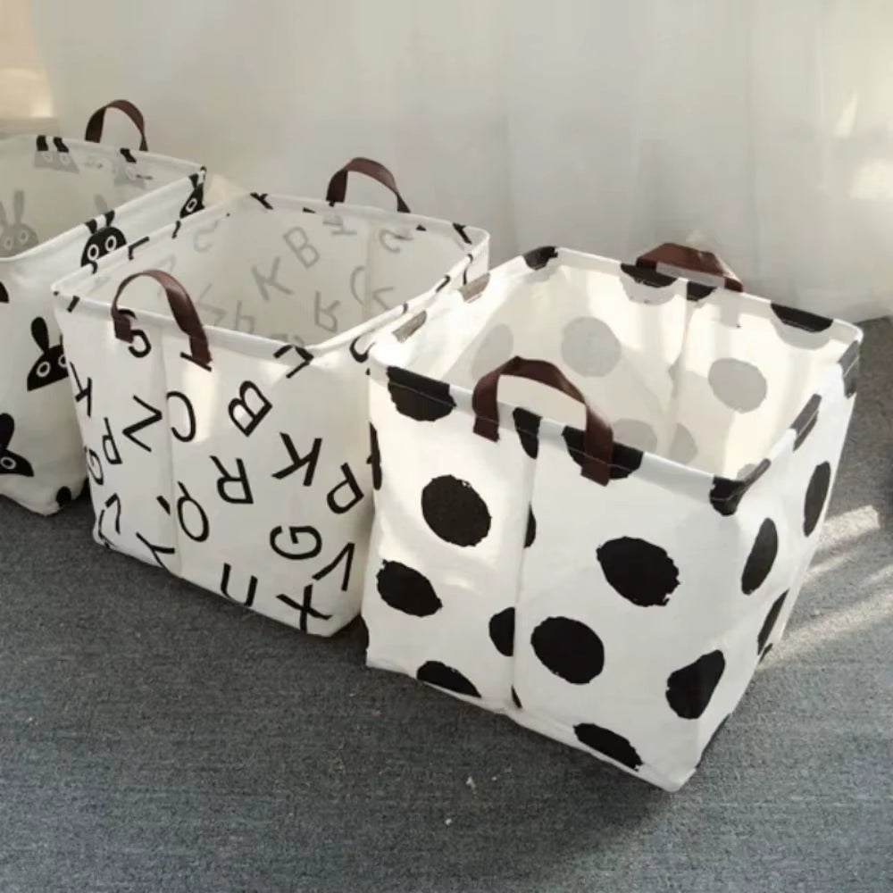 "Laundry Basket Cotton and Linen Dirty Clothes Laundry Basket Foldable Laundry Basket Storage Household Sundries Storage Basket