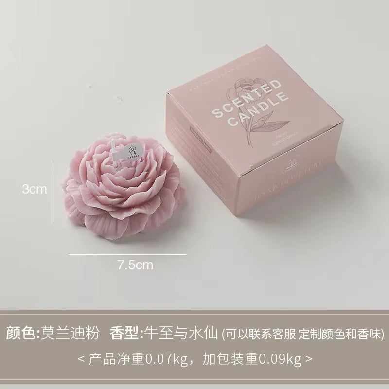 Peony Fragrant Teacher'S Day Gift Candle Fragrance Shape Small Candle