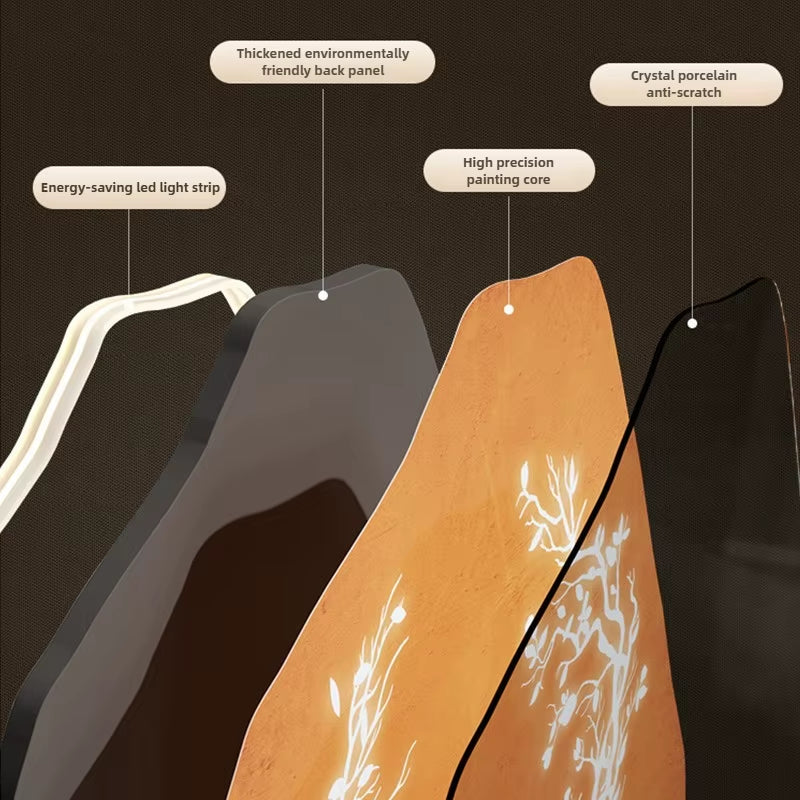 Fashion LED Light Wall Clock Luminous Clock Living Room Decorative Wall Clock Stylish Silent Hole-Free Wall Clock Quartz Clock