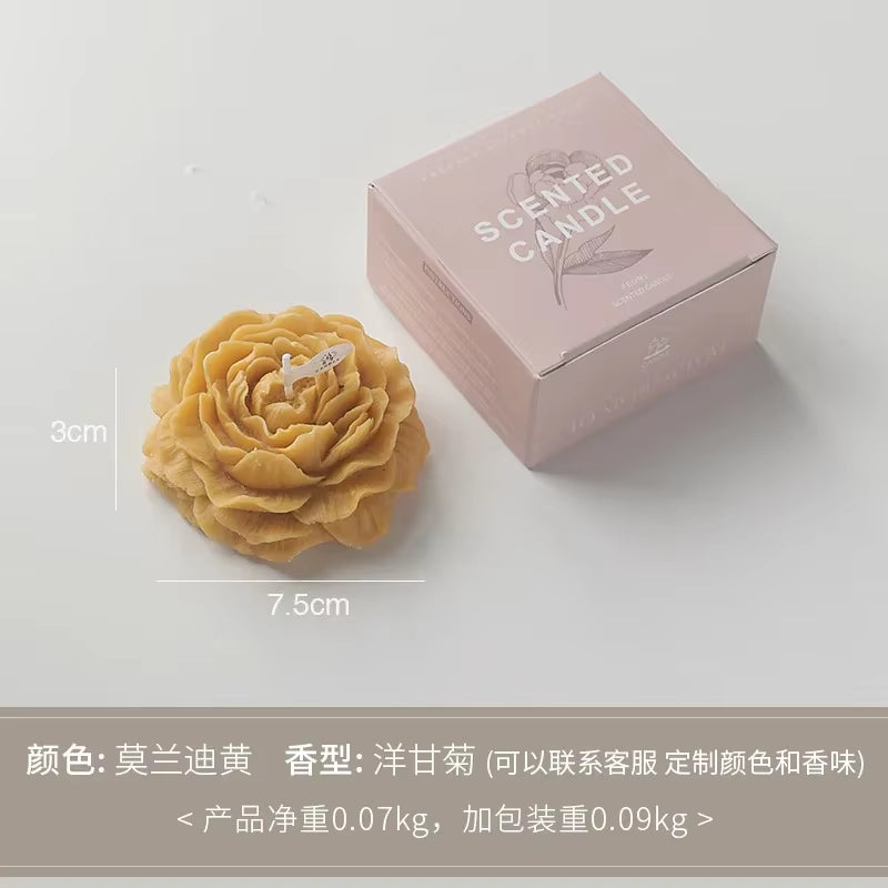 Peony Fragrant Teacher'S Day Gift Candle Fragrance Shape Small Candle