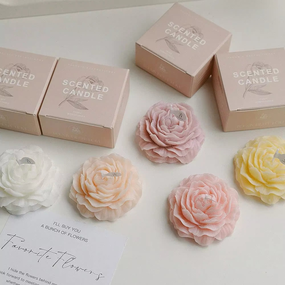 Peony Fragrant Teacher'S Day Gift Candle Fragrance Shape Small Candle