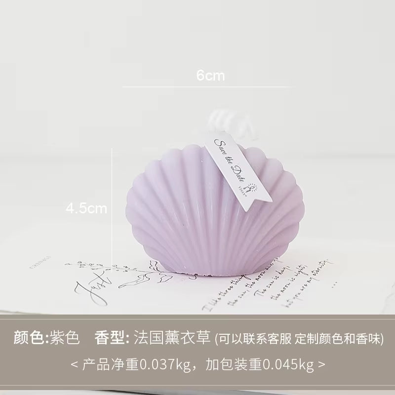 Small Shell Aromatherapy Candles DIY Handmade Wedding Aromatherapy Gifts Photography Props Birthday Candles