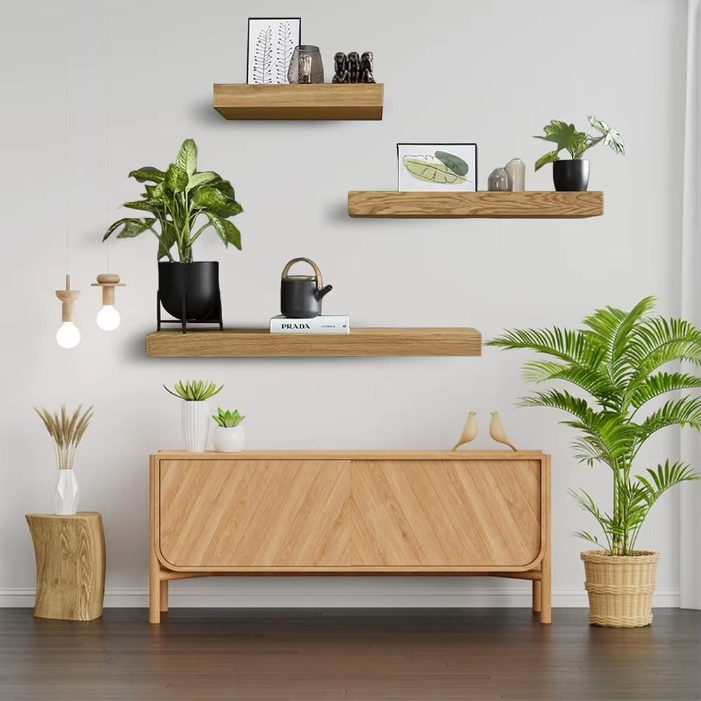 Wood Floating Wall Shelves Magic Flap Hidden Shelf with Secret Compartment Wall-Mounted Storage Wood Furniture Storage Box