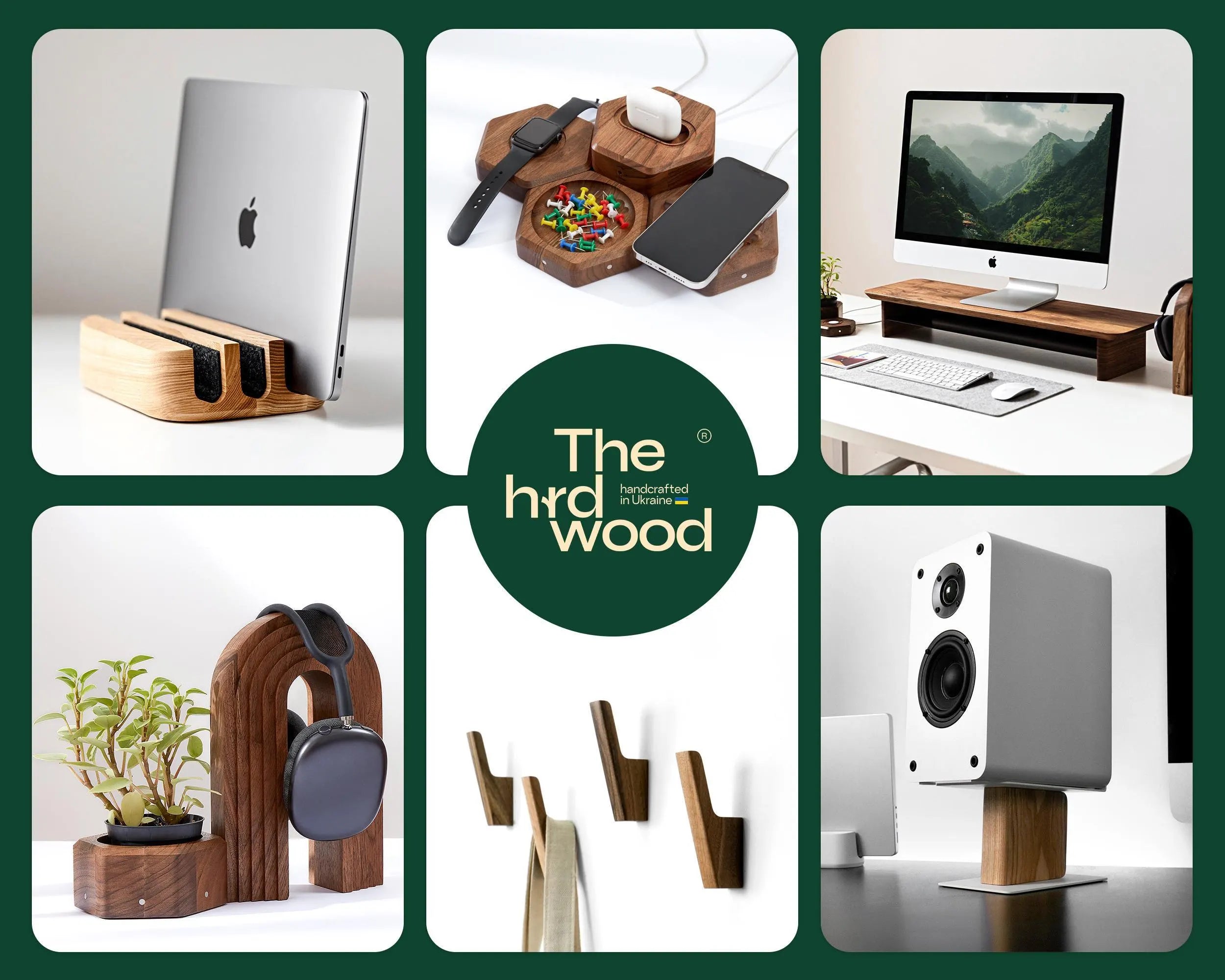 Wooden Laptop Riser for Desk, Wood Laptop Stand, Macbook Stand, Laptop Holder Desk, Macbook Riser